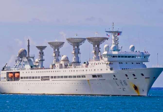 శ్రీలంక తీరం హంబన్టొట చేరిన చైనా నిఘా నౌక