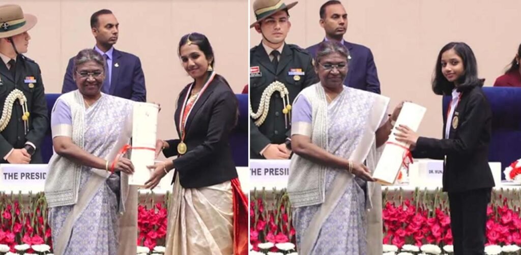 మీనాక్షి, గౌరవి రెడ్డిలకు  జాతీయ బాలల పురస్కారాలు