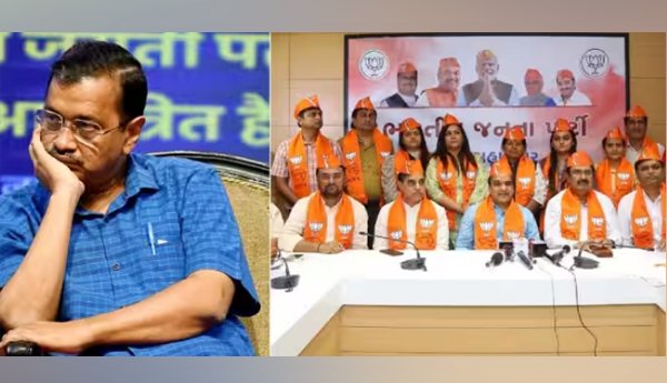 సూరత్ లో బీజేపీలో చేరిన ఆప్ కార్పొరేటర్లు