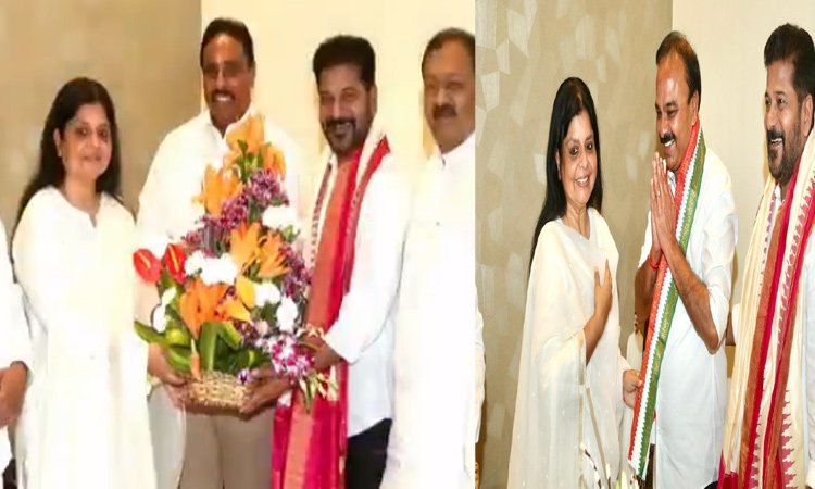 కాంగ్రెస్ లో చేరిన బిఆర్ఎస్ ఎంపీ, ఎమ్యెల్యే